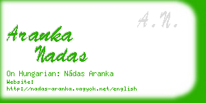aranka nadas business card
