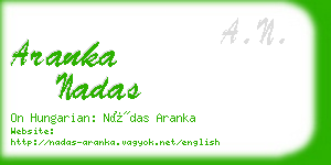 aranka nadas business card